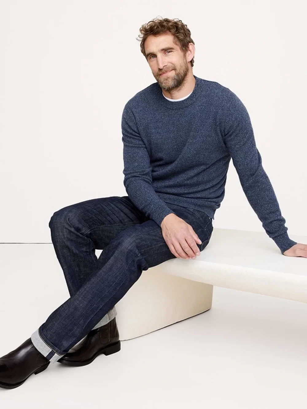 Banana Republic 100% Cashmere Sweater in Atmospheric Blue